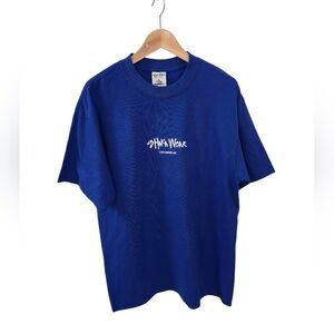 NWOT Shaka Wear Graphic  Los Angeles Super Max Heavy Tshirt Blue Size Large